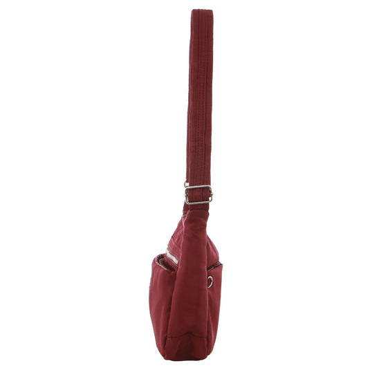 Pierre Cardin Anti-Theft Crossbody Bag Slash Proof RFID Blocking - Wine-2