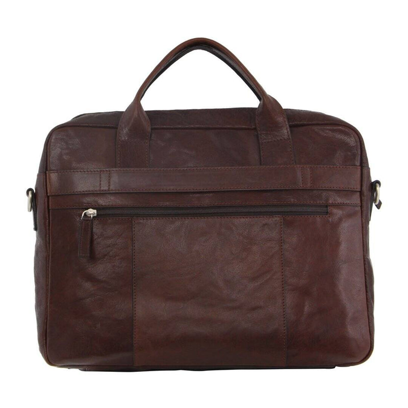 Load image into Gallery viewer, Pierre Cardin Messenger Bag Leather 15" Laptop Computer Business Crossbody Briefcase- Brown-2
