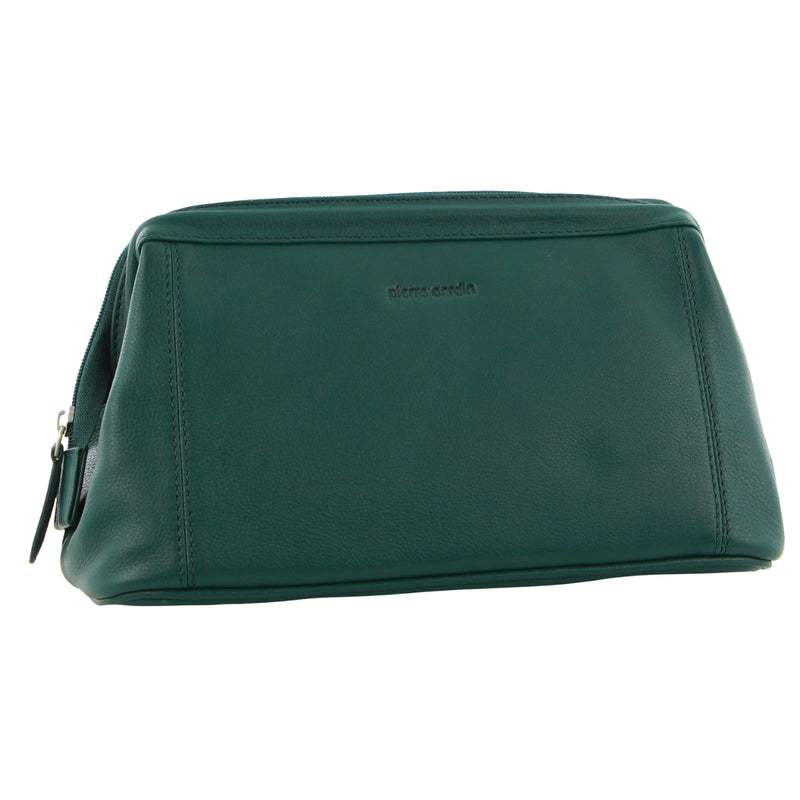 Load image into Gallery viewer, Pierre Cardin Mens Rustic Leather Toiletry Case Bag Travel - Zirkon-1
