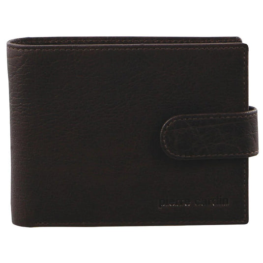 Pierre Cardin Mens Leather Wallet Flap Credit Card Slots RFID Protected - Brown-2