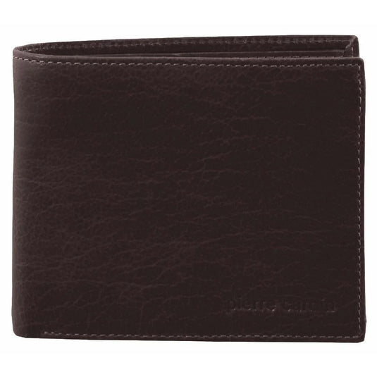 Pierre Cardin Mens Leather Wallet Tri-Fold Credit Card Slots Flap RFID - Brown-2