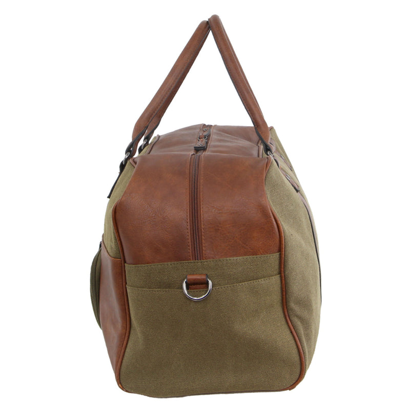 Load image into Gallery viewer, Pierre Cardin Mens Canvas Travel Overnight Bag Business Luggage Duffel Weekend - Brown-3
