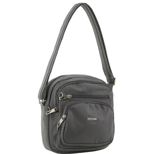 Pierre Cardin Anti-Theft Cross Body Bag Slash Proof RFID Blocking - Grey-1