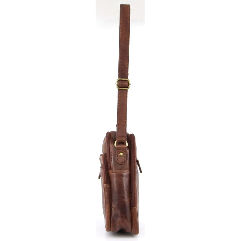 Load image into Gallery viewer, Pierre Cardin Italian Leather Tablet Bag Cross Body Messenger - Chocolate-3
