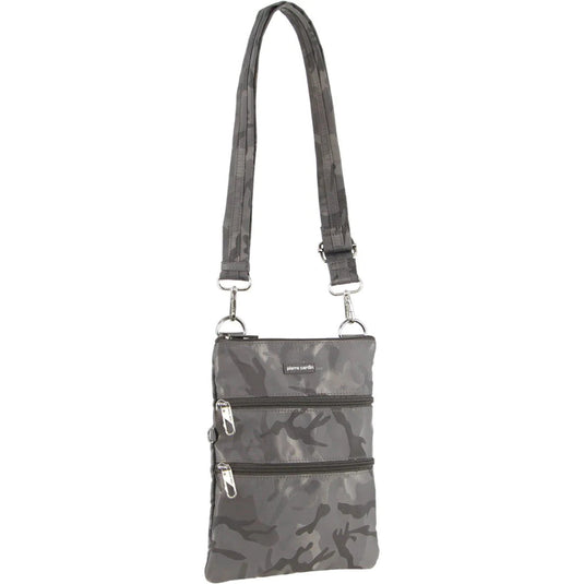 Pierre Cardin Anti-Theft Cross Body Bag Slash Proof RFID Camouflage - Grey/Camo-0