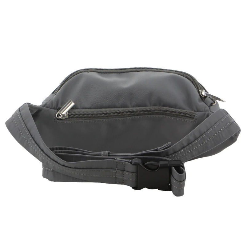 Load image into Gallery viewer, Pierre Cardin Anti-Theft Waist Bum Bag Belt Pouch Travel Hiking Zip Wallet - Grey-3
