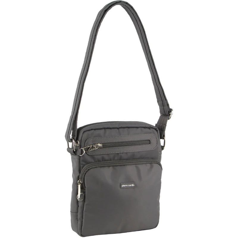 Load image into Gallery viewer, Pierre Cardin Anti-Theft Cross Body Bag RFID Blocking Slash Proof- Grey-0
