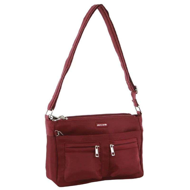 Load image into Gallery viewer, Pierre Cardin Anti-Theft Cross Body Bag Slash Proof RFID Blocking - Wine-1
