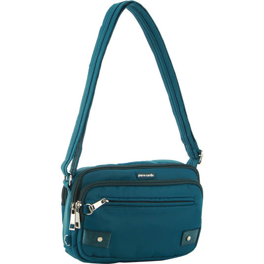 Pierre Cardin Anti-Theft Cross Body Bag Slash Proof RFID Blocking - Turquoise-0