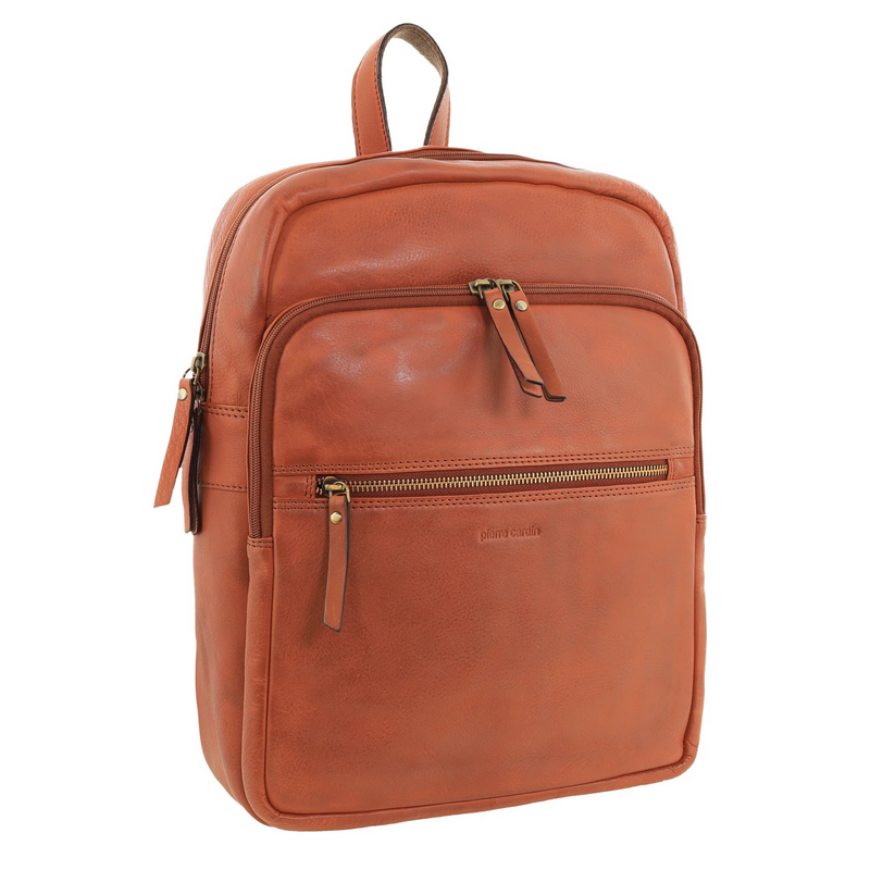 Load image into Gallery viewer, Pierre Cardin Womens Vintage Backpack Bag in Cognac-1
