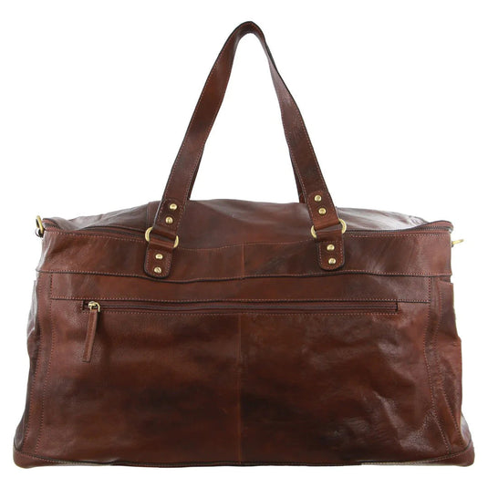 Pierre Cardin Burnished Leather Multi-Compartment Overnight Bag Duffle - Legend-2