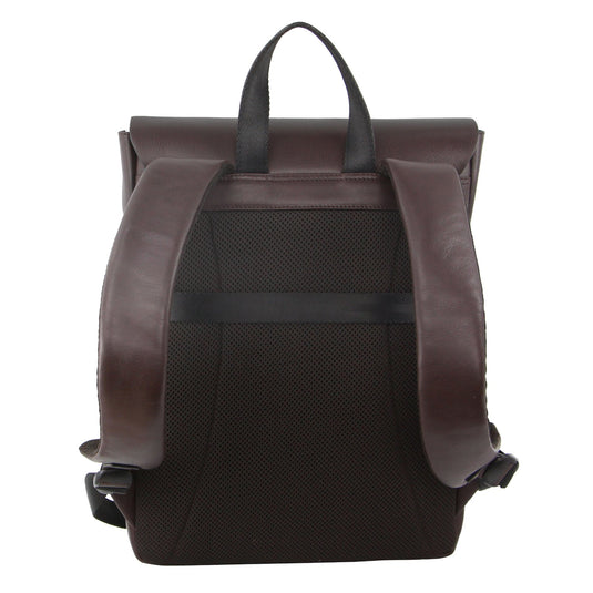Pierre Cardin Premium Leather Backpack Travel Bag Satchel - Brown-3