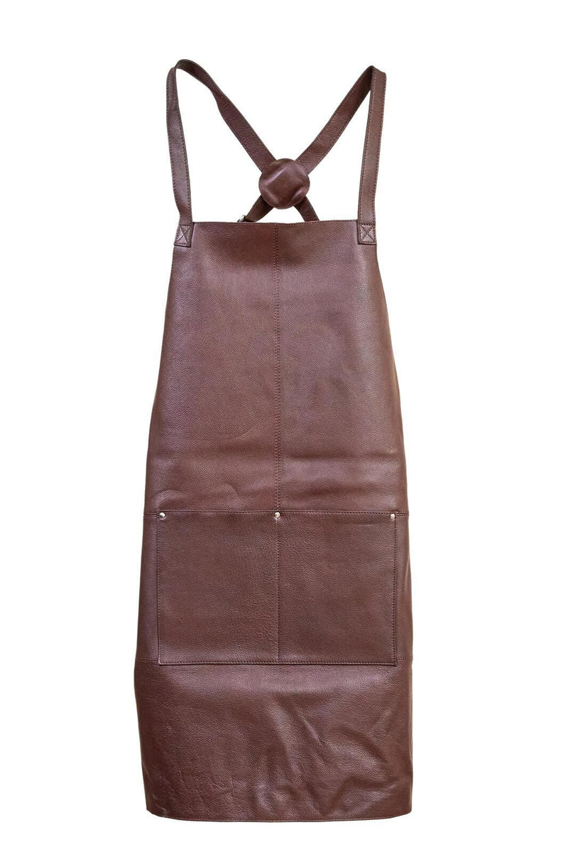 Load image into Gallery viewer, Pierre Cardin Professional Leather Apron Butcher Woodwork Hairdressing Barber Chef - Brown-4
