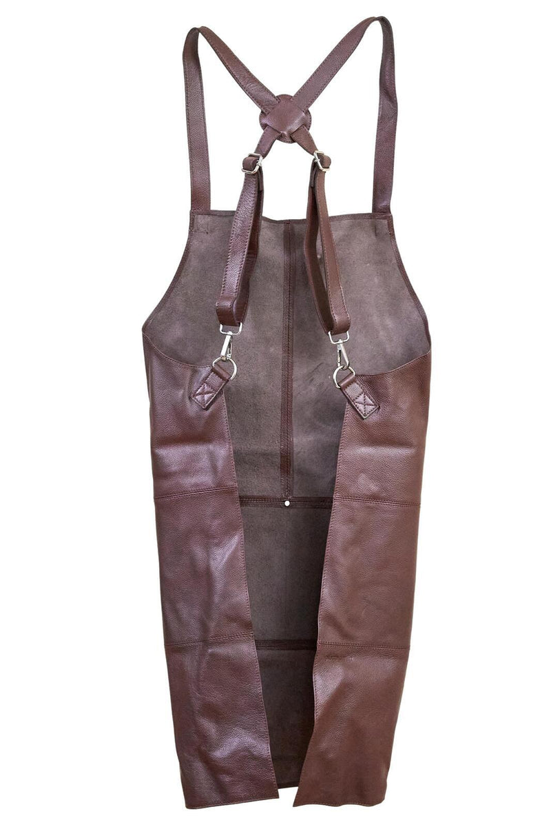 Load image into Gallery viewer, 2x Pierre Cardin Professional Leather Apron Butcher Woodwork Barber Chef - Brown-4
