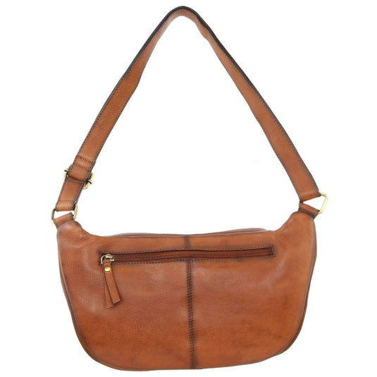 Pierre Cardin Women Sling Bum Bag Leather Crossbody Shoulder Travel Chest - Cognac-4