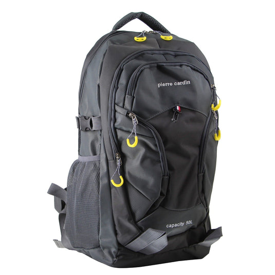 Pierre Cardin Backpack Shoulder Bag RFID Pocket Travel Outdoor Rucksack - Grey-0