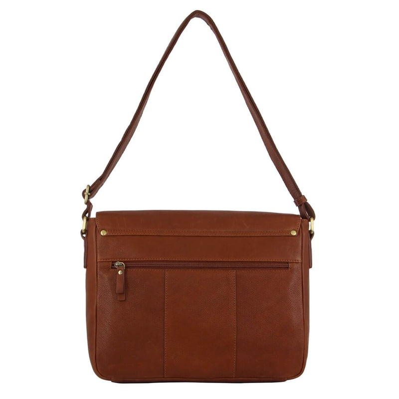 Load image into Gallery viewer, Pierre Cardin Leather Business Bag in Dark Tan with Laptop/Computer Sleeve-3
