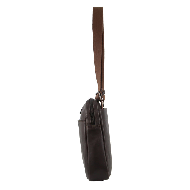 Load image into Gallery viewer, Pierre Cardin Mens Leather 13&quot; Laptop Computer Bag - Brown-4
