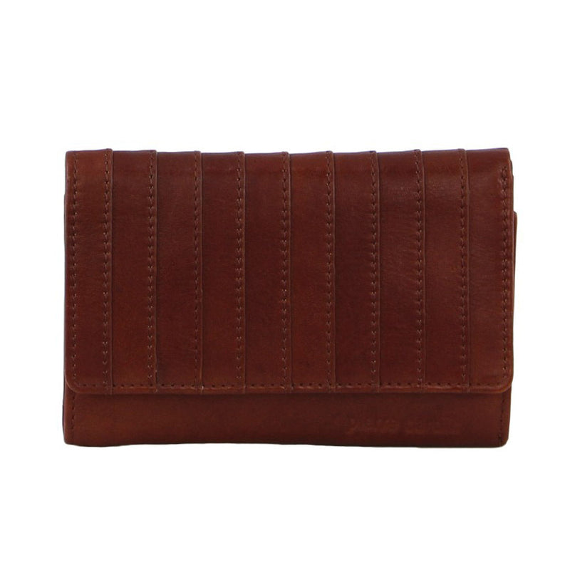 Load image into Gallery viewer, Pierre Cardin Womens Leather Wallet Stich Design Large Tri-Fold in Tan Brown-2
