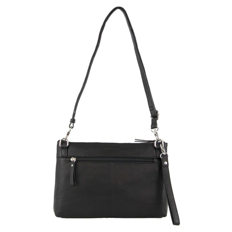Load image into Gallery viewer, Pierre Cardin Womens Crossbody/Clutch Leather Bag in Black-2
