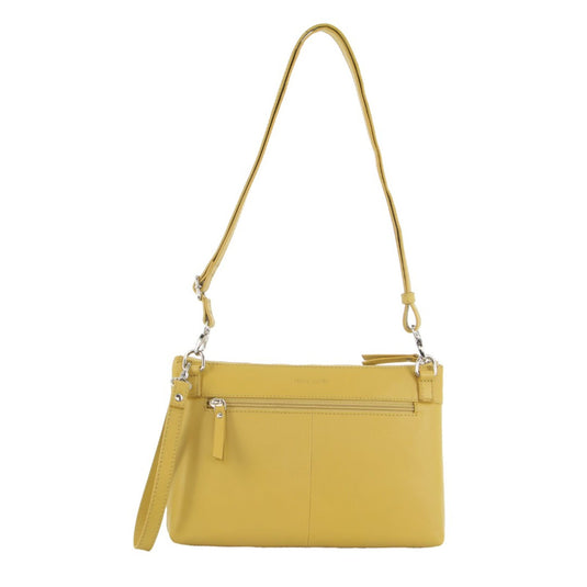 Pierre Cardin Womens Crossbody/Clutch Leather Bag in Yellow-2