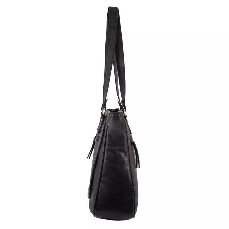 Load image into Gallery viewer, Pierre Cardin Womens Leather Stud Detail Tote Bag in Black-2
