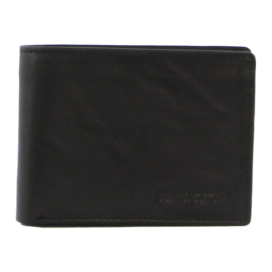 Pierre Cardin Mens Leather Wallet Bi-Fold RFID Credit Card Slots Flap - Black-2