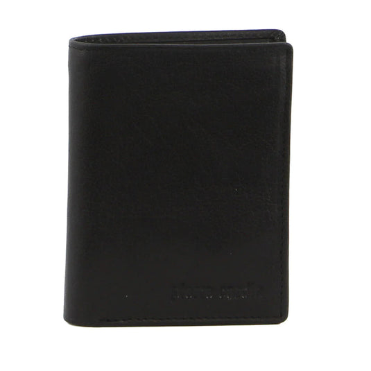 Pierre Cardin Mens Wallet Leather Tri Fold Credit Card Slots Slim RFID - Black-2