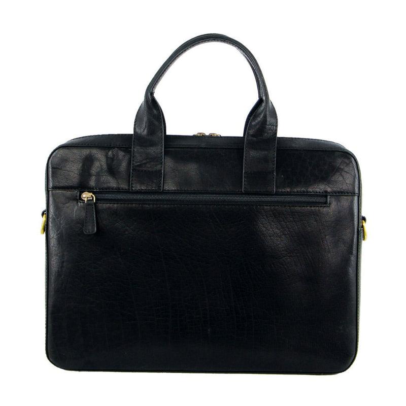 Load image into Gallery viewer, Pierre Cardin Mens Italian Leather 15" Laptop Computer Bag - Black-2
