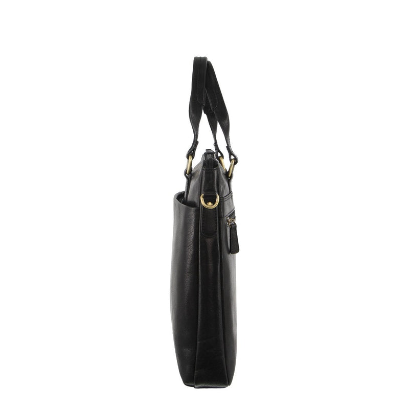 Load image into Gallery viewer, Pierre Cardin Leather 15" Laptop Briefcase Business Bag - Black-4
