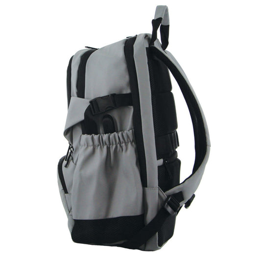 Pierre Cardin Backpack Bag Travel & Business w/ Laptop Computer Sleeve - Grey-2