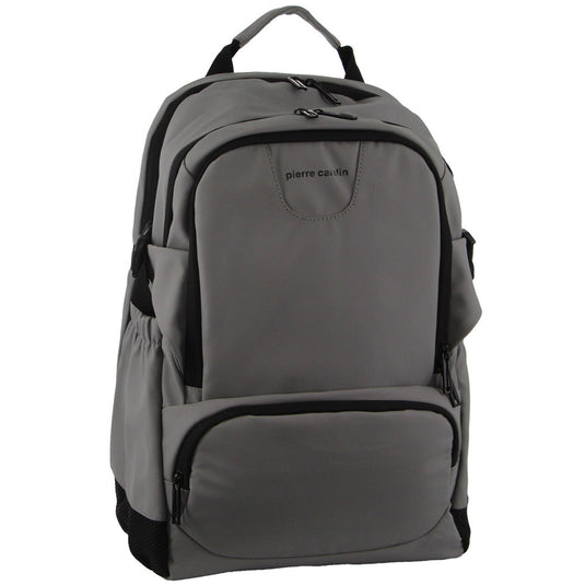 Pierre Cardin Backpack Bag Travel & Business w/ Laptop Computer Sleeve - Grey-1