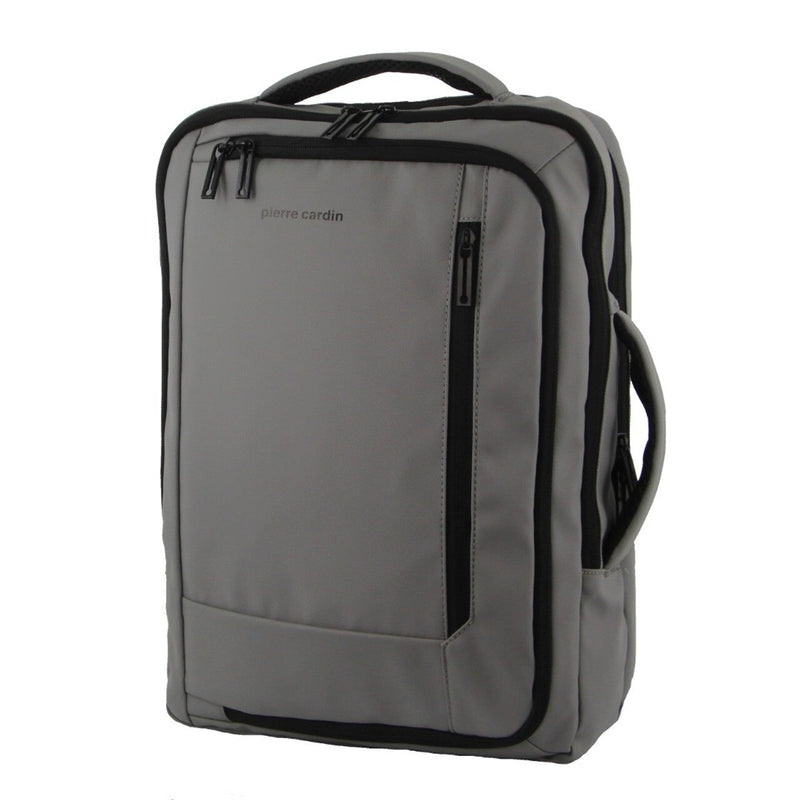 Load image into Gallery viewer, Pierre Cardin Backpack 15" Laptop Bag Briefcase Built-in USB Port Travel - Grey-0
