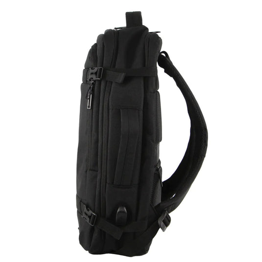 Pierre Cardin Mens Travel & Business Backpack with Built-in USB Port - Black-2