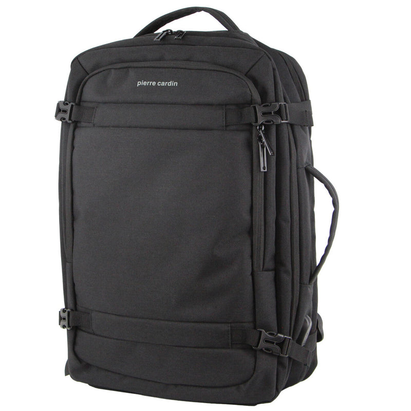 Load image into Gallery viewer, Pierre Cardin Mens Travel &amp; Business Backpack with Built-in USB Port - Black-0

