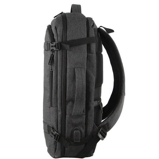 Pierre Cardin Mens Travel & Business Backpack with Built-in USB Port - Grey-2