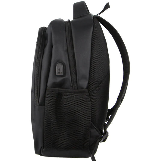 Pierre Cardin Mens Travel & Business 28.6L Backpack with Built-in USB Port - Black-2