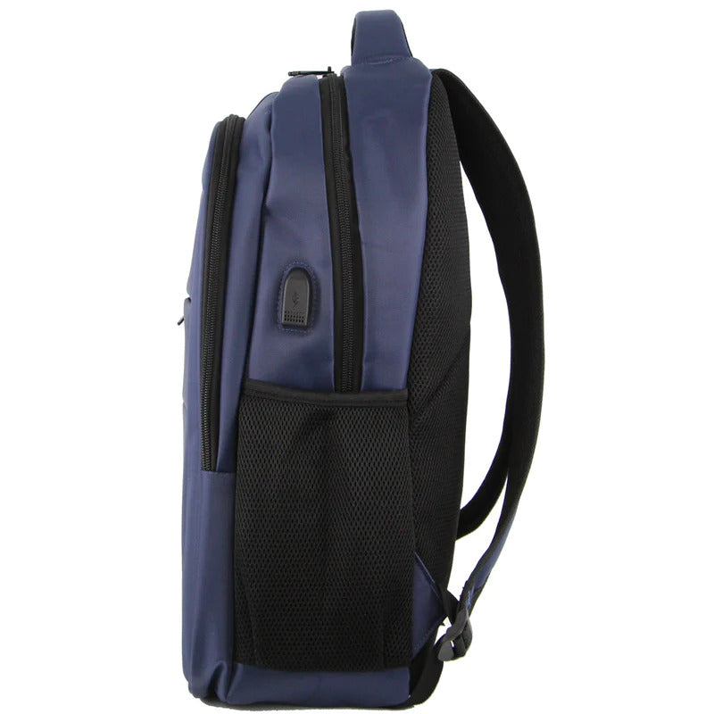 Load image into Gallery viewer, Pierre Cardin Mens Travel &amp; Business Backpack with Built-in USB Port - Navy-2
