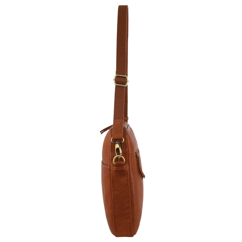 Load image into Gallery viewer, Pierre Cardin 13" Italian Leather 15" Laptop Computer Business Bag in Cognac-3
