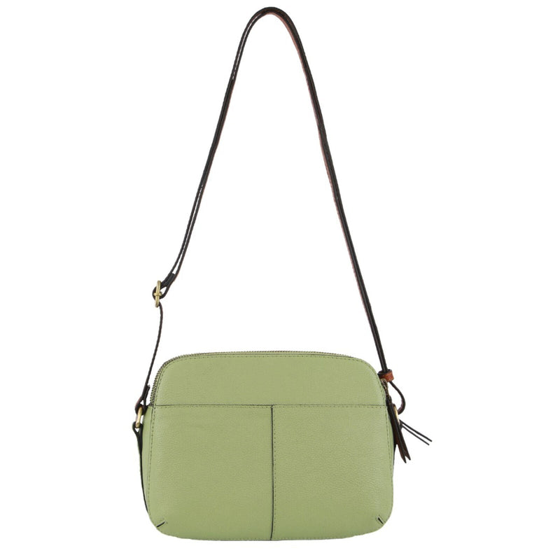 Load image into Gallery viewer, Pierre Cardin Leather Cross Body Bag Dual Zip Strap Shoulder Clutch in Jade-2
