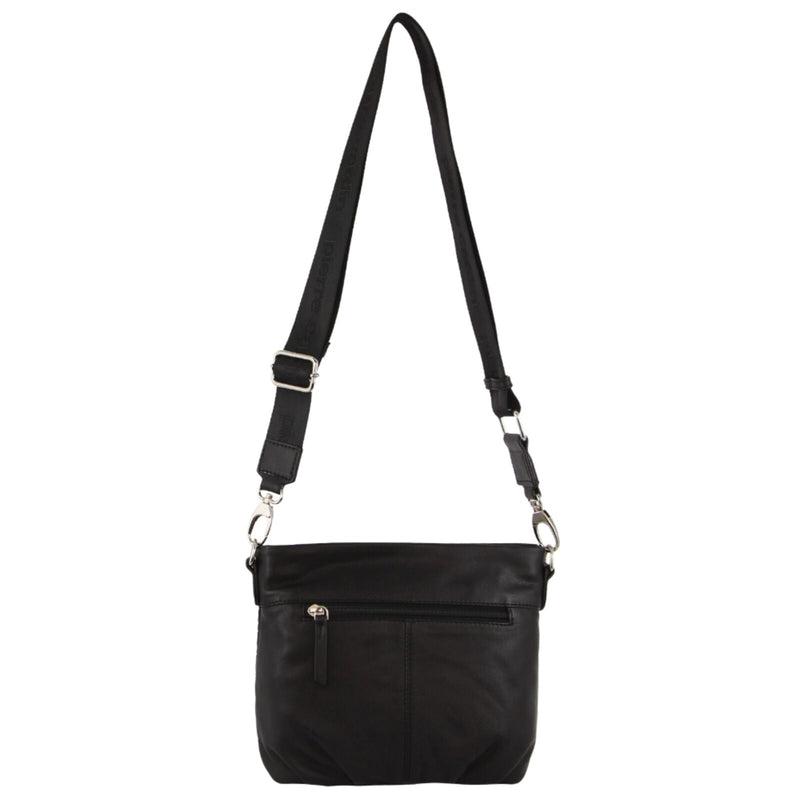 Load image into Gallery viewer, Pierre Cardin Leather Crossbody Bag w/ Shoulder Strap in Black-2
