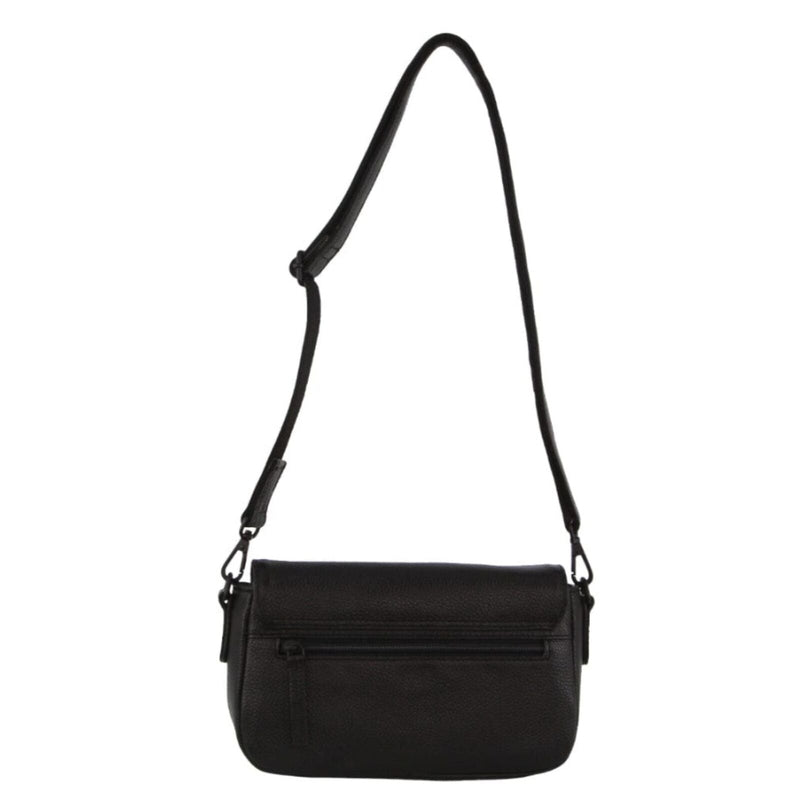 Load image into Gallery viewer, Pierre Cardin Leather Crossbody Bag Pleated Adjustable Detachable Strap - Black-3
