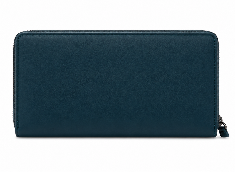 Load image into Gallery viewer, Pierre Cardin Womens Leather Zip Around Wallet RFID Blocking w/ Wristlet in Navy-3
