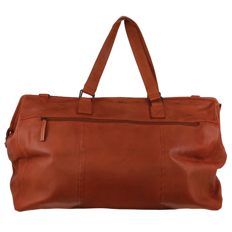 Load image into Gallery viewer, Pierre Cardin Leather Rustic Overnight Bag Travel Duffle Duffel - Cognac-2
