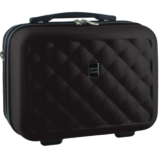Pierre Cardin Beauty Case Hard Shell Makeup Cosmetic Organizer Travel - Black-0
