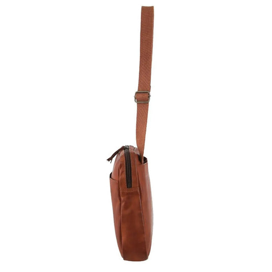 Pierre Cardin Mens Italian Leather Business Computer Laptop Bag in Cognac-3