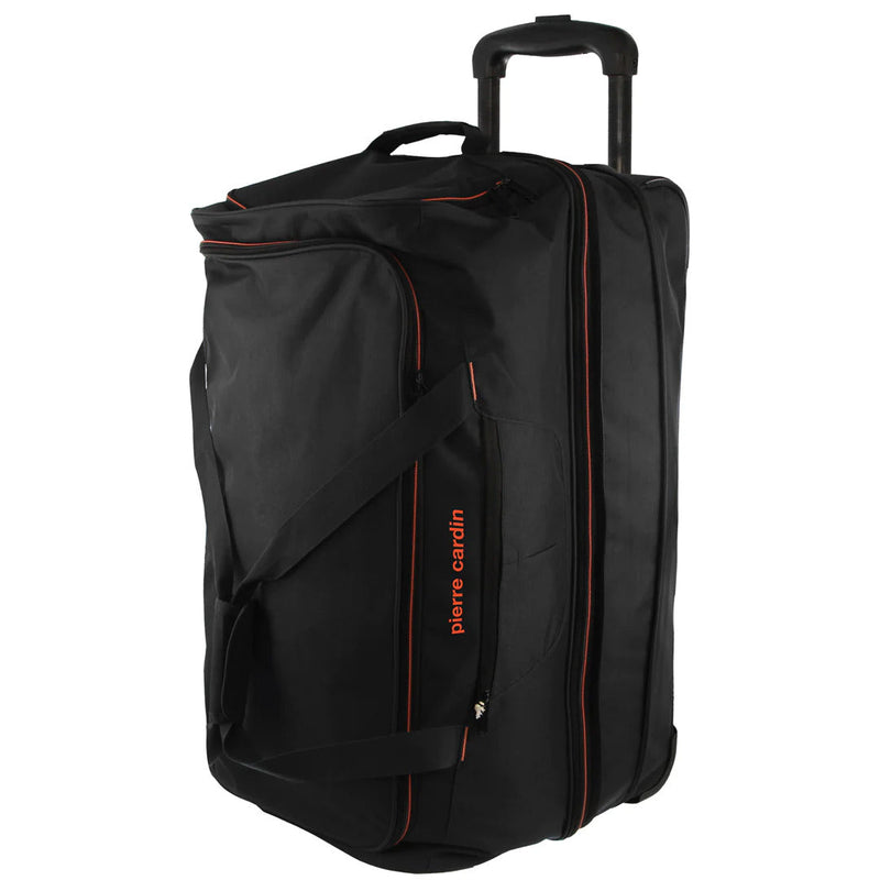 Load image into Gallery viewer, 140L Pierre Cardin Trolley Bag Medium Soft Travel Luggage Wheeled Duffle - Black-0
