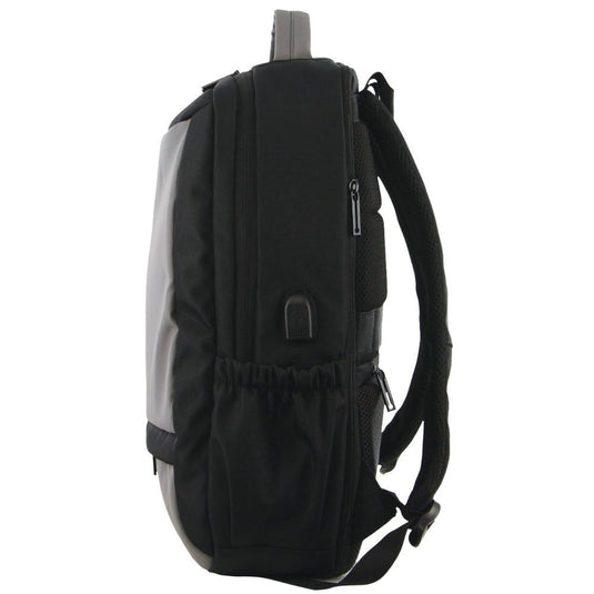 Pierre Cardin Travel & Business Backpack Bag w/ Built-In USB in Dark Grey-3