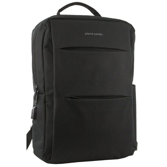 Pierre Cardin Travel & Business Backpack w/ Laptop Computer Sleeve in Black-1