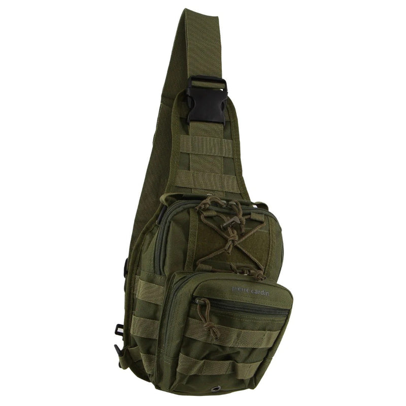 Load image into Gallery viewer, Pierre Cardin Cross Body Tactical Sling Bag Rucksack Army Style in Green-0
